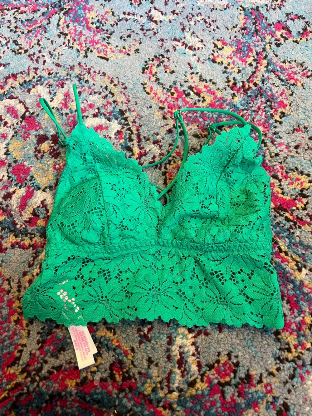 Victoria's Secret PINK Emerald Green Lace Bralette